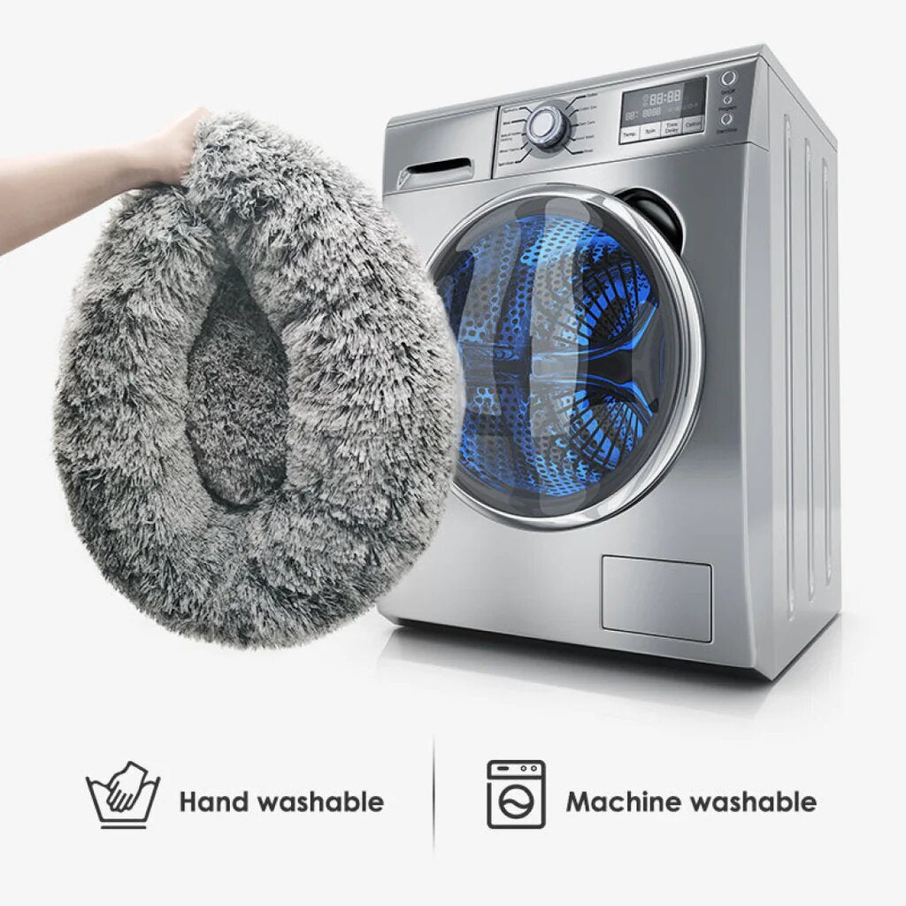 Rainbow Furry Pet Bed – Super Soft & Comfy Summer For Cat & Dog