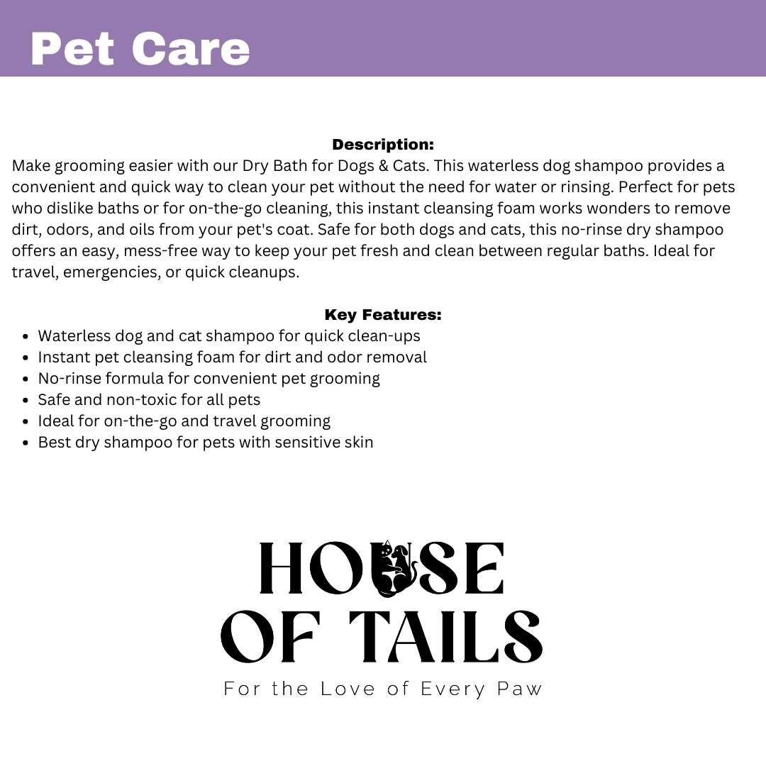 🚰 Dry Bath: Natural & Organic Clean Anytime Anywhere