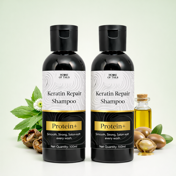Keratin Shampoo Pack of 2 (100ml Each) | Smooth & Silky Hair Care Shampoo for Dry, Frizzy & Damaged Hair | Nourishing Formula for Soft, Shiny & Manageable Hair