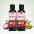 Onion Strong Hair Shampoo Pack of 2 (100ml Each) | Anti Hair Fall & Hair Strengthening Shampoo for Men & Women | Nourishing Daily Hair Care for Strong, Soft & Healthy Hair