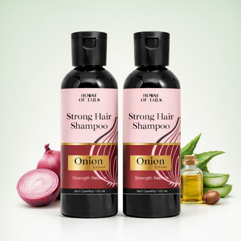 Onion Strong Hair Shampoo Pack of 2 (100ml Each) | Anti Hair Fall & Hair Strengthening Shampoo for Men & Women | Nourishing Daily Hair Care for Strong, Soft & Healthy Hair