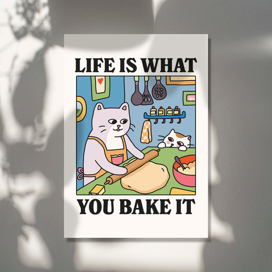 Cat Baking the food Print
