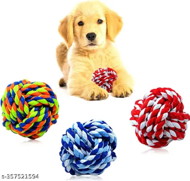 Dog Rope Toy, Large Dog Chew Ropes Toys for Aggressive Chewers, Large/Medium Dog Teeth Cleaning, Indestructible Heavy Duty Tough Dog Toy Cotton Rope, Interactive Tug of War Dog Toy Teeth Cleaning - Combo of 2