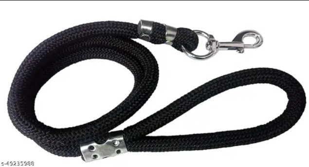 SaleThief Dog Combo Pack of Harness, Neck Collar Belt and Rope Set Dog Belt (Black, Medium)