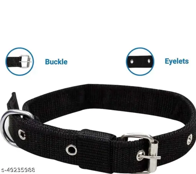 SaleThief Dog Combo Pack of Harness, Neck Collar Belt and Rope Set Dog Belt (Black, Medium)