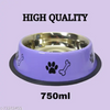 Fouresta Dog Bowl 720 ml Non-Skid Food Water Feeding Pet Bowl (Purple)