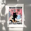 Wash Your Paw Cat Print