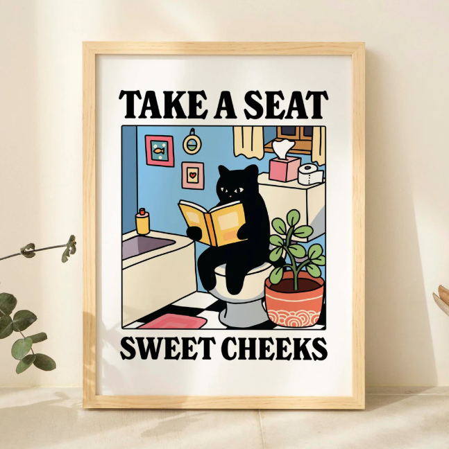 Please Take a Seat Cat Print