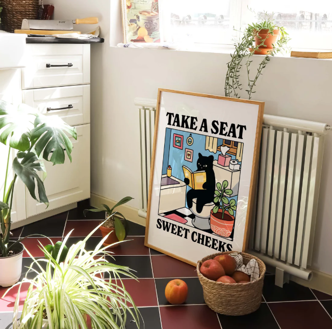 Please Take a Seat Cat Print
