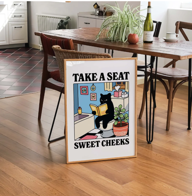 Please Take a Seat Cat Print