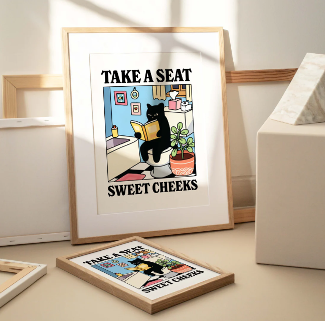 Please Take a Seat Cat Print