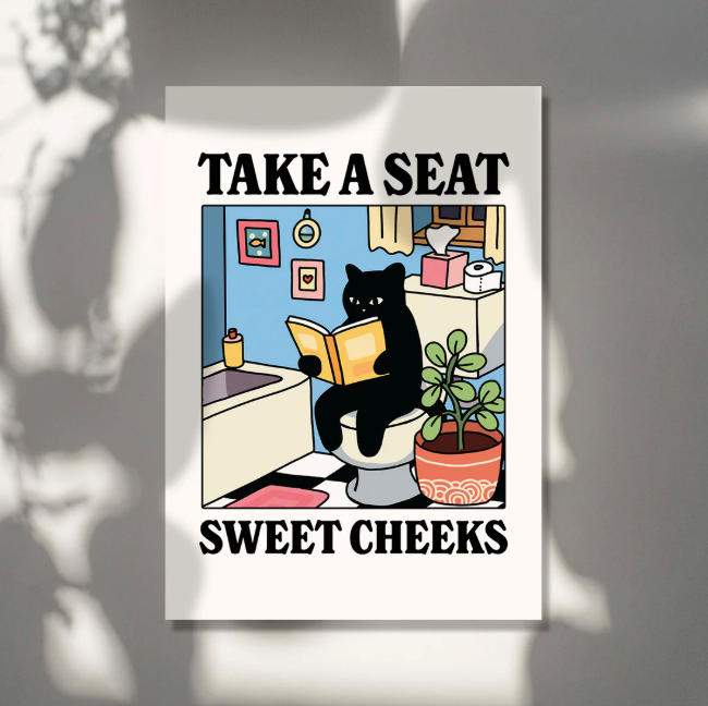 Please Take a Seat Cat Print