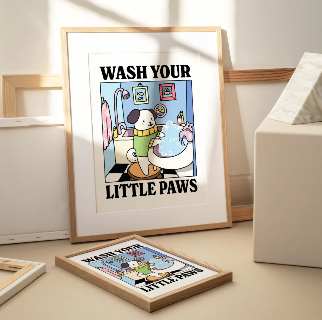 Wash Your Paw Dog Print