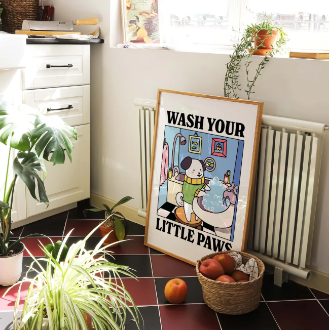 Wash Your Paw Dog Print