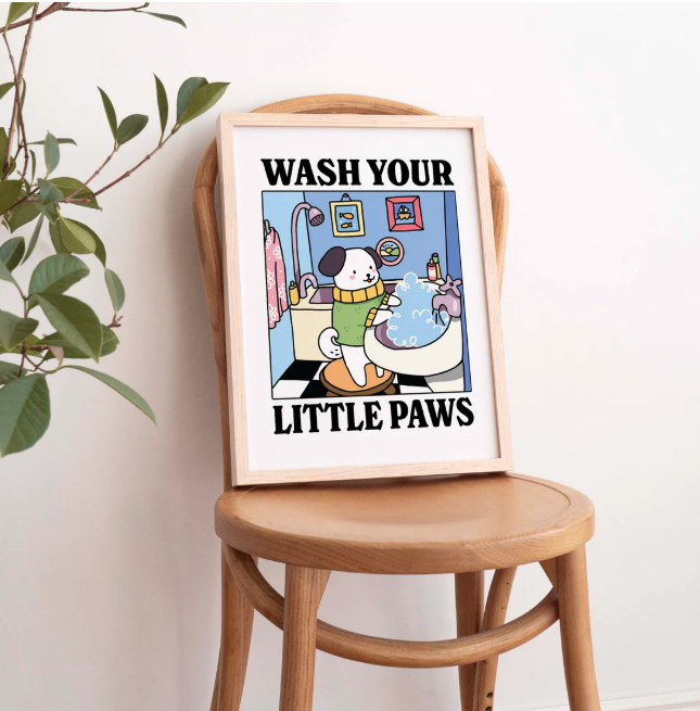 Wash Your Paw Dog Print