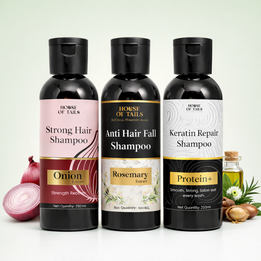 Onion + Keratin + Rosemary Shampoo Pack of 3 (100ml Each) | Anti Hair Fall, Hair Strengthening & Smooth Hair Care Shampoo for Men & Women | Nourishing Daily Hair Care Combo for Strong, Soft & Healthy Hair