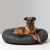 Dark Grey Furry Pet Bed – Super Soft & Comfy Summer For Cats & Dogs