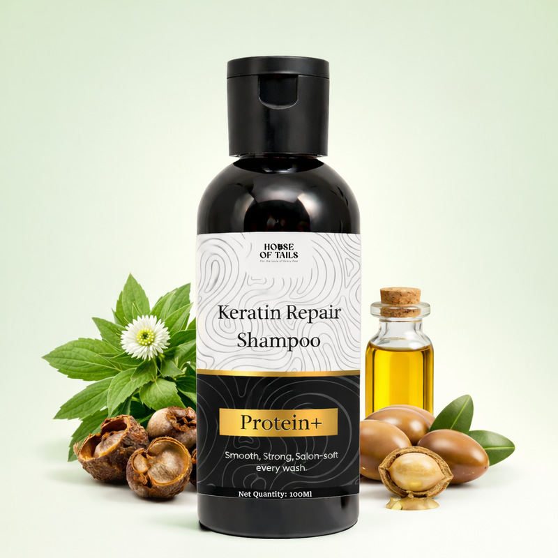 Keratin Shampoo 100ml for Men & Women | Smooth & Silky Hair Care Shampoo for Dry, Frizzy & Damaged Hair | Nourishing Formula for Soft, Shiny & Manageable Hair | Daily Use Hair Repair Shampoo